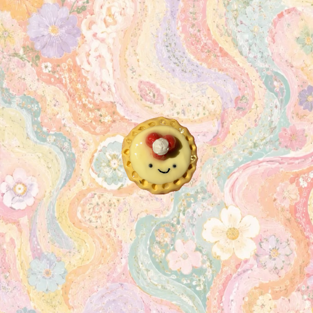 Berry Tart handmade clay magnet