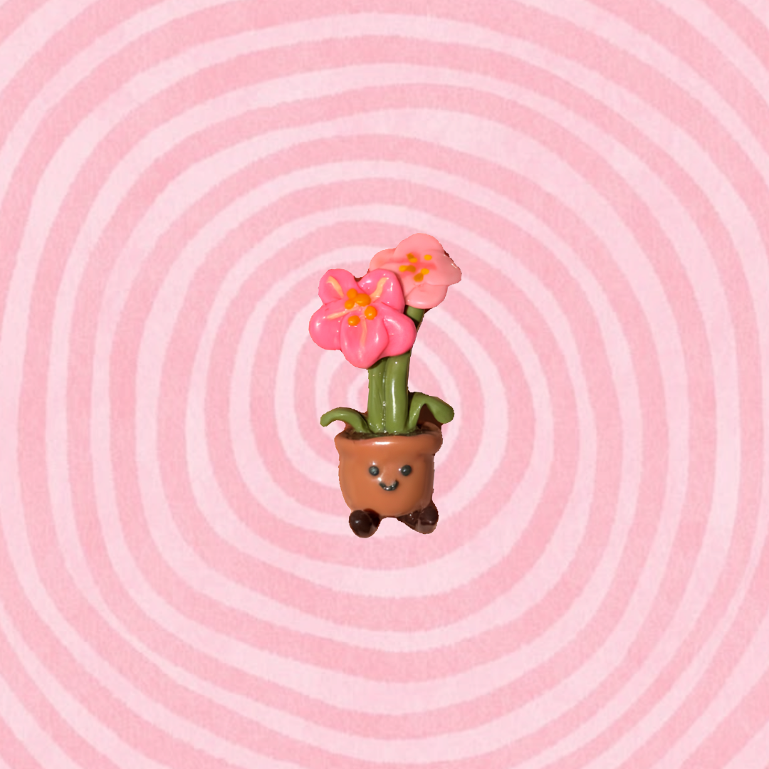 Blooming Friend handmade clay magnet