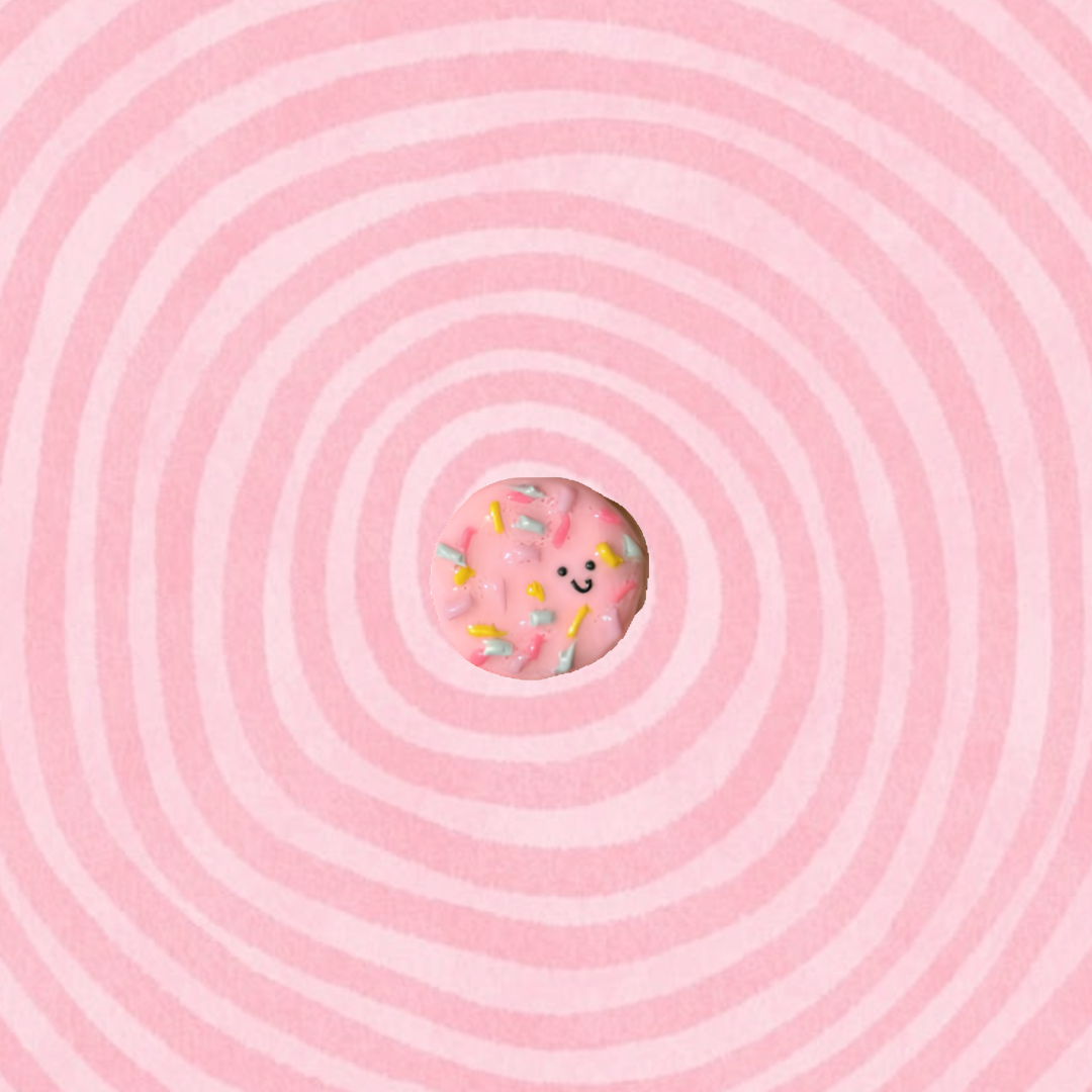 Sprinkle Donut handmade clay magnet